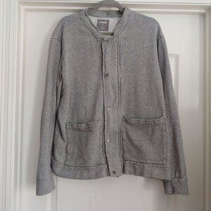 Bonobos Mens Full Snap Slim Fit Cardigan Sweat Shirt Shacket Pockets XL